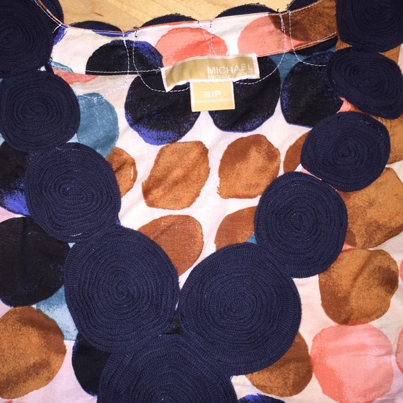 MICHAEL kors bright colorful soft linen tunic S - Picture 4 of 4