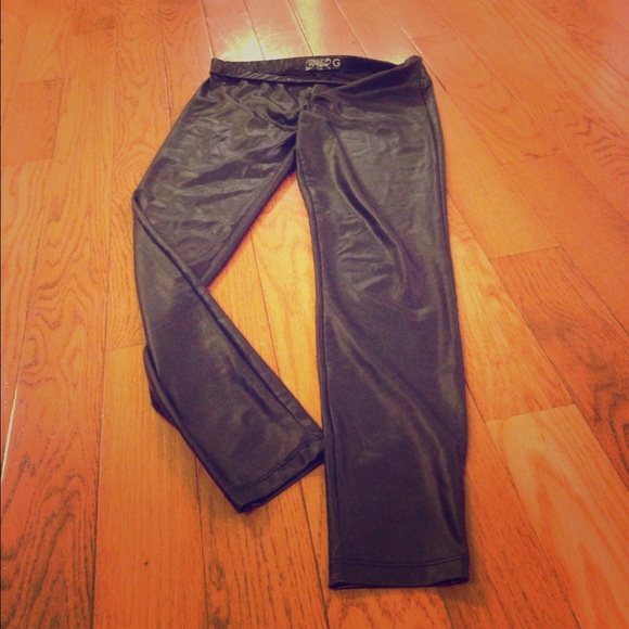 Black Pleather leggings