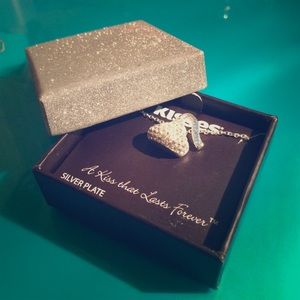 Silver plate necklace from kisses Hershey's.