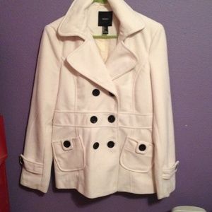 Blush pink pea coat