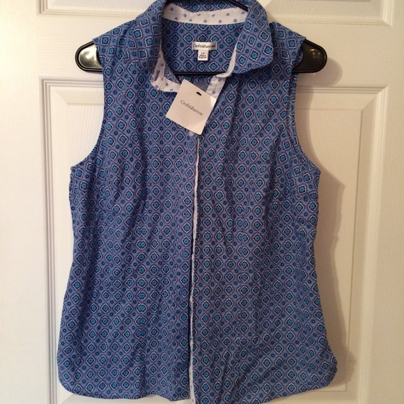 Croft & Barrow Sleeveless Button-Up