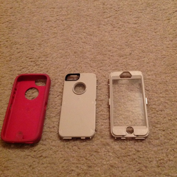 Pink and beige Otter Box 5/5S