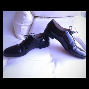 Men's patent dress shoes, perfect for tuxedo