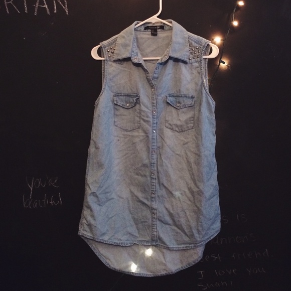 Denim Studded Tunic