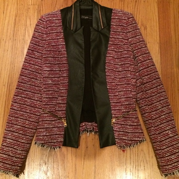 Red tweed blazer