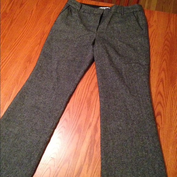 Black speckled tweed pants