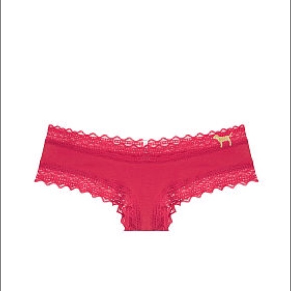 PINK Geo Lace Trim Cheekster Panty - Picture 1 of 3
