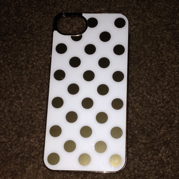 iPhone 5s shiny gold polka dot case💗