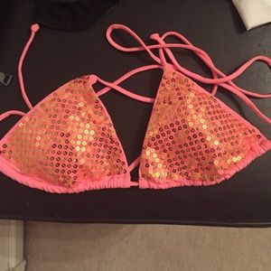Victoria Secret bright pink bikini top