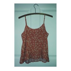 Cropped floral tank NWOT