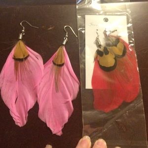 Feather earrings