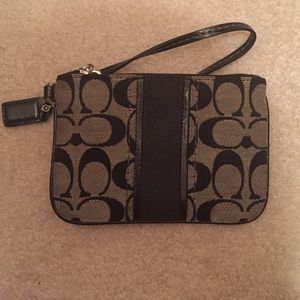 Black coach wristlet