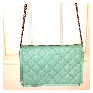 F21 mint colored purse