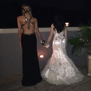 Black and Gold Prom Dress (LEFT)
