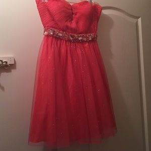 Pink sparkly and beaded prom/homecoming dress