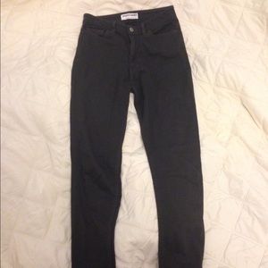 American Apparel stretch bull denim side zip pant