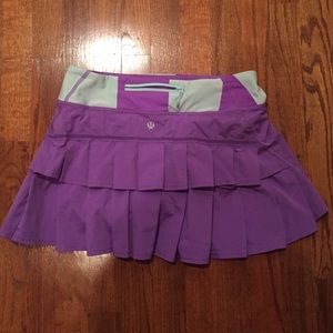 Purple and light blue tennis skirt