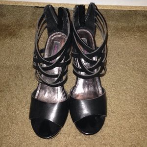 Material girl wedge heels