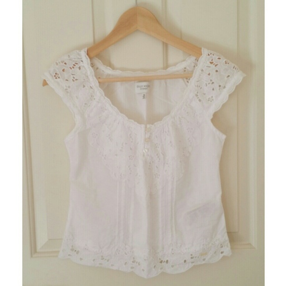 Gilly Hicks Tops - White eyelet top