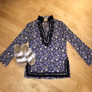 MICHAEL Michael Kors Cotton Tunic Long Top Sz S