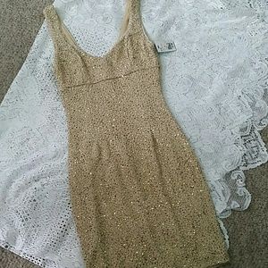 Mystic sparkly gold dress NEVER WORN