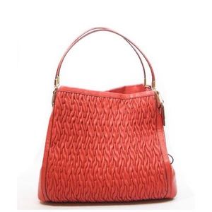 Coach Gathered Leather Large Madison Satchel Bag