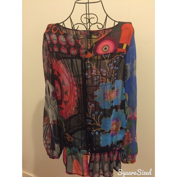 Desigual Carmen Print Blouse