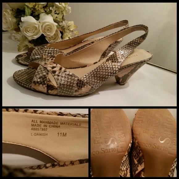 πPython Print Comfortable Low Heel Sandal Shoe π - Picture 3 of 4