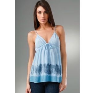 $110 C&C 100% silk! Tie dye blue flowy tank top