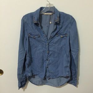 Zara studded jeans shirt size medium