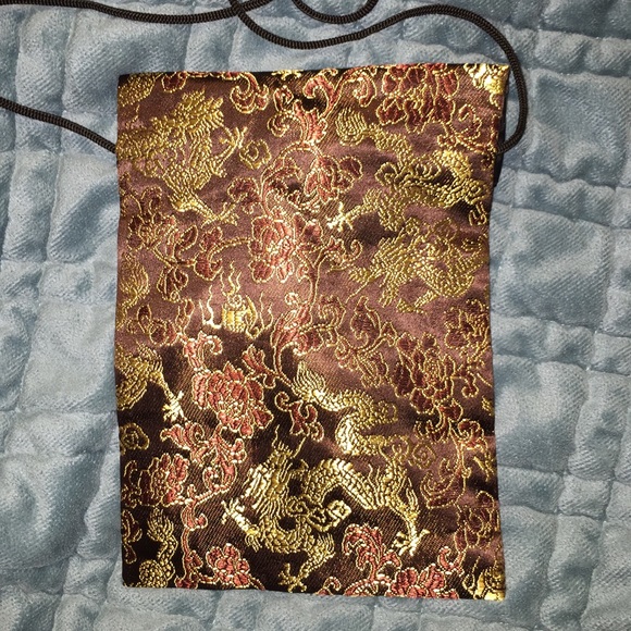 Silk Asian purse. Handmade - Picture 3 of 3