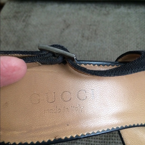 Gucci size 8 authentic sling backs - Picture 2 of 3