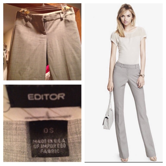 Express 0S / 0short Editor light grey dress pants