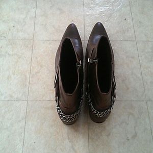 Dark brown vintage booties