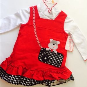 Red baby girl 12 month dress