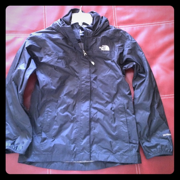 North face black rain jacket