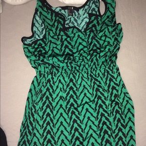Pattern green black forever 21 dress