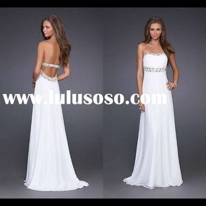 la femme white prom dress