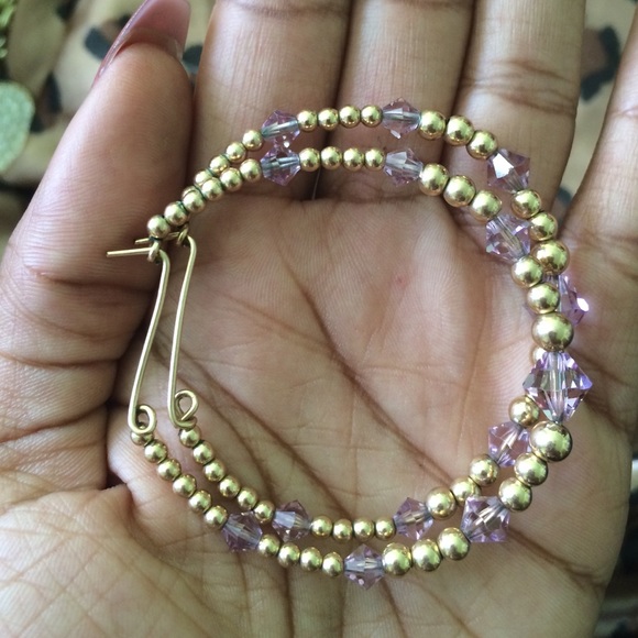 Real golden custom earrings .