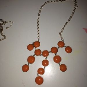 Orange Bubble Statement Necklace Orange Bubble Statement Necklace