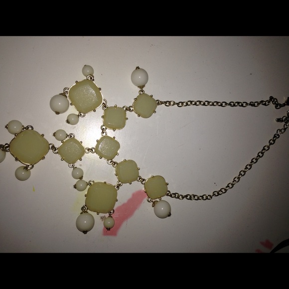 White Bubble Statement Necklace!