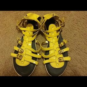 Canary yellow sandals