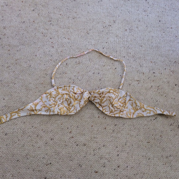 Victorias Secret Gold Coral Twist Bikini Top