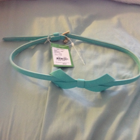 NWT XS/S Blue Bow Tie Belt Lilly Pulitzer