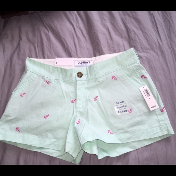 Old Navy Mint and Pink Anchor Shorts! ✨ - Picture 1 of 4