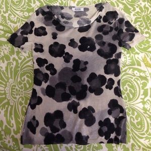 VINTAGE MOSCHINO KNITTED PATTERNED GREY TOP