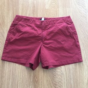 J Crew Brick Red Shorts sz 8