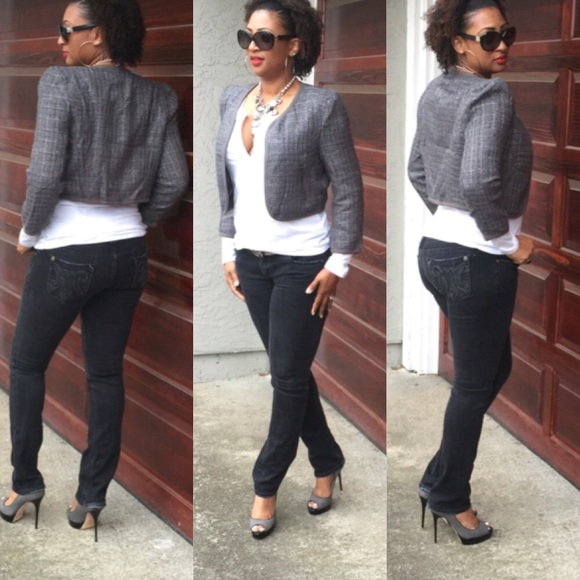 Jackets & Blazers - Cropped Tweed Blazer S & M ONLY