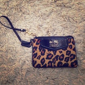 Leopard Coach Wristlet NEW!