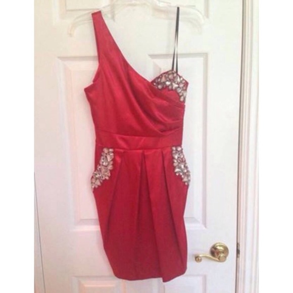 Red cocktail dress